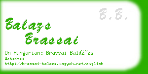 balazs brassai business card